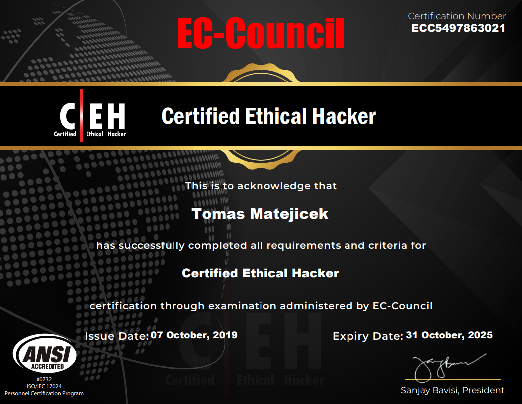 CEH certifikát